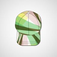 Abstract illustration on peaked cap N132