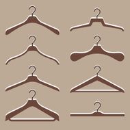 Vector set of cute hanger clothes