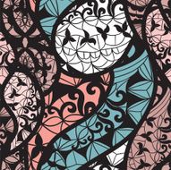 Mosaic vector seamless pattern N25