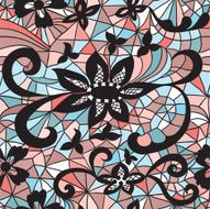 Mosaic vector seamless pattern N26