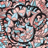 Mosaic vector seamless pattern N27