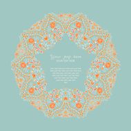 Ornamental round lace frame N11