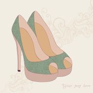 high-heeled vintage shoes