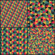 Set of four geometric pattern N3
