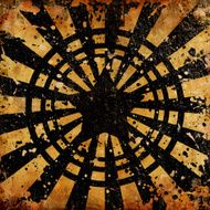 grunge star with abstract stains N2
