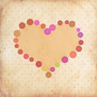 Vintage background with heart N2