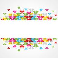 Abstract colorful butterfly design with copy-space