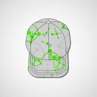 Abstract illustration on peaked cap N133