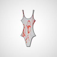 female swimsuit isolated on white background N69