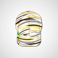 Abstract illustration on peaked cap N136