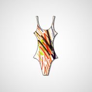 female swimsuit isolated on white background N72