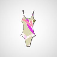 female swimsuit isolated on white background N73