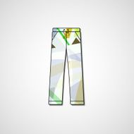 Abstract illustration on pants N158