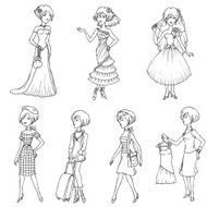 Set of Fashion Girls
