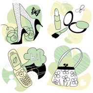 Vector girl set