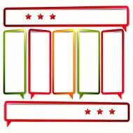 Long sticker in the form of an empty frame