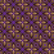 Geometric tribal pattern in purple brown and gold