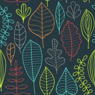 Seamless pattern on leaves theme N4