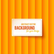 Bright orange stripes background with label