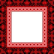 Cross stitch ethnic frame Handmade orient traditional ornament background