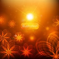 Abstract Background orange flower