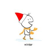 Man In Winter Gloves