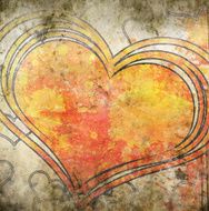 grunge heart illustration N4