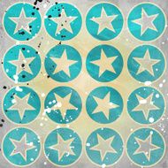 grunge background with stars in circles N3