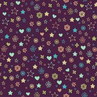 Decorative doodle floral seamless texture