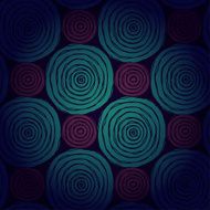 Decorative circle seamless blue pattern
