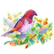 bird berries flowers and leaves N2