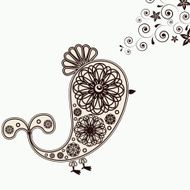 Background with bird design elements