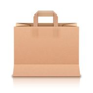 Realistic Beige Paper Shopping Bag