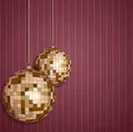 dark background with christmas balls