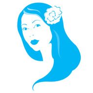 Girl with flower in hair N2
