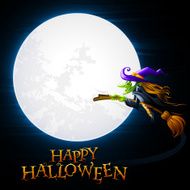 Flying Halloween Witch