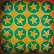 grunge background with stars in circles N5