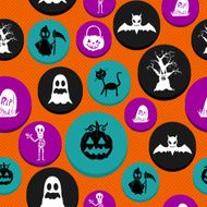 Happy Halloween colorful elements seamless pattern background EPS10 file