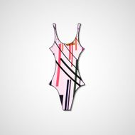 female swimsuit isolated on white background N77