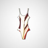 female swimsuit isolated on white background N78