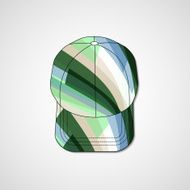 Abstract illustration on peaked cap N145