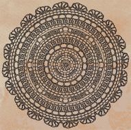 Elegant lacy doily Invitation card Vector template