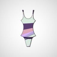 female swimsuit isolated on white background N79