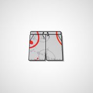 Abstract illustration on shorts N158