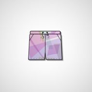 Abstract illustration on shorts N159