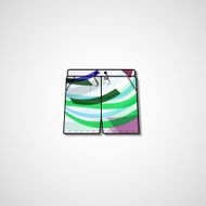 Abstract illustration on shorts N162