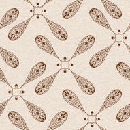 Vector Abstract Ethnic Seamless Floral Pattern