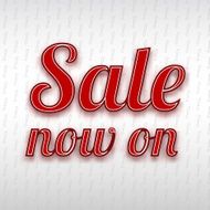 Poster with the inscription Sale now on vector illustration