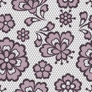 Old lace seamless pattern ornamental flowers Vector texture