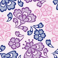 Old lace seamless pattern ornamental flowers Vector texture N2